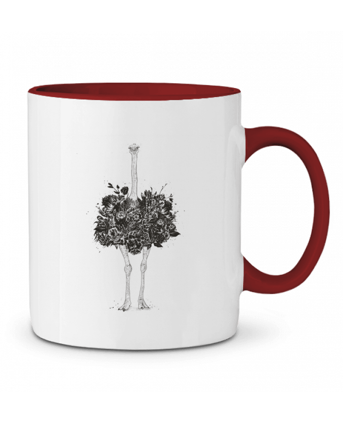 Mug bicolore Floral ostrich Balàzs Solti
