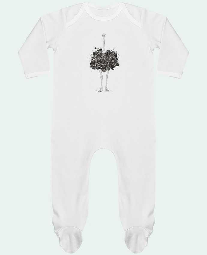 Baby Sleeper long sleeves Contrast Floral ostrich by Balàzs Solti