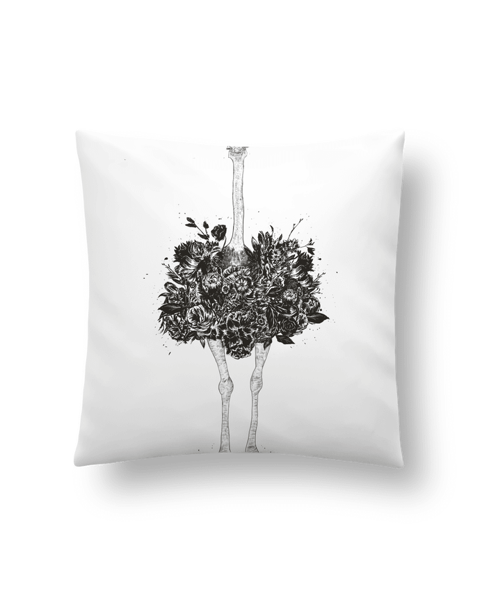 Cushion synthetic soft 45 x 45 cm Floral ostrich by Balàzs Solti