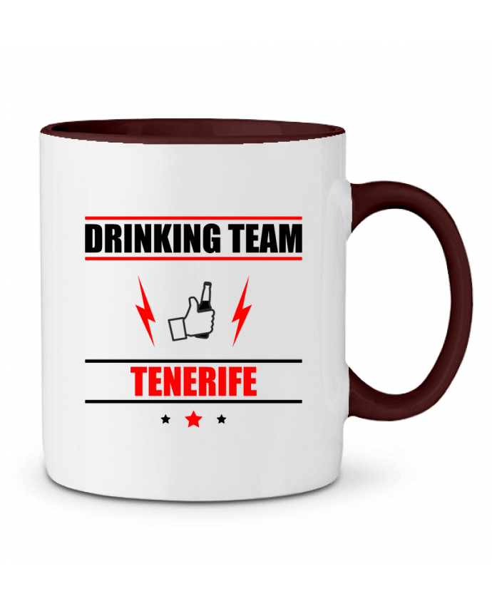 Two-tone Ceramic Mug Drinking Team Tenerife Benichan
