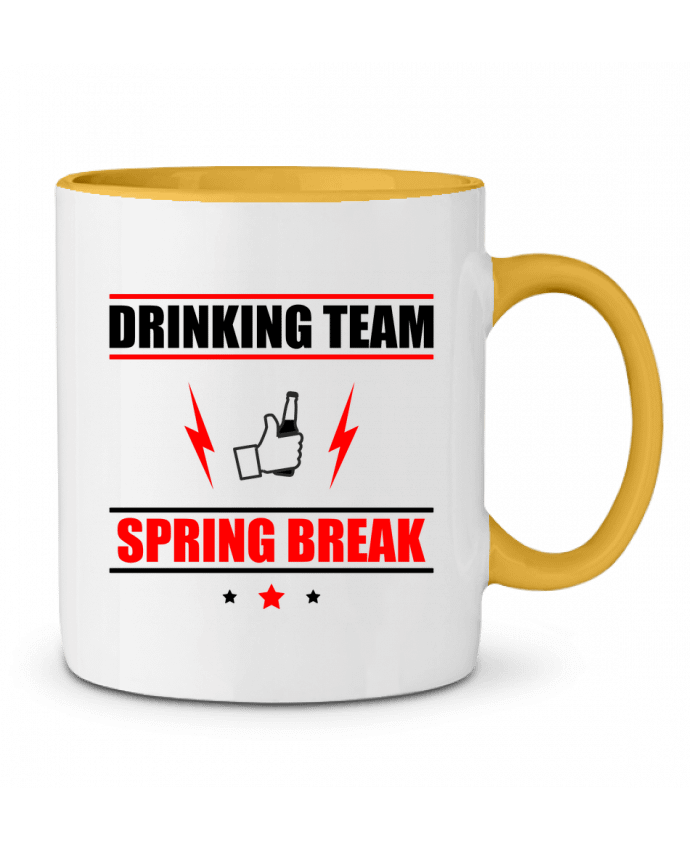Taza Cerámica Bicolor Drinking Team Spring Break Benichan