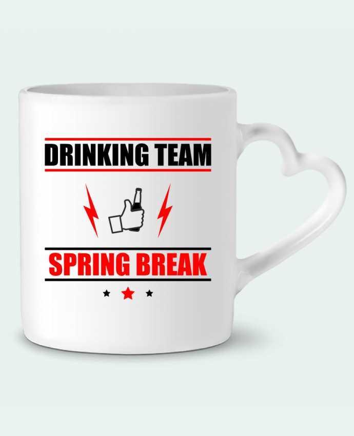 Taza Corazón Drinking Team Spring Break por Benichan