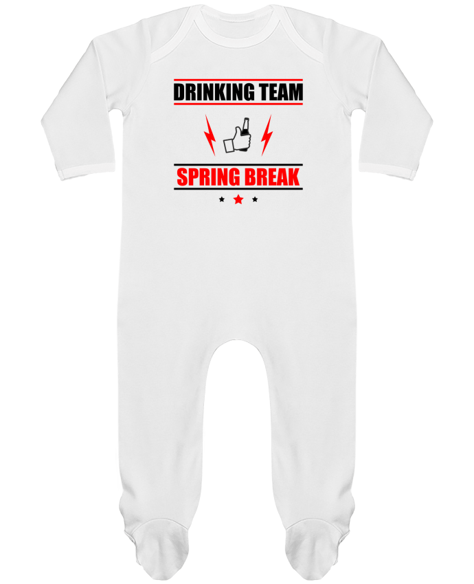 Baby Sleeper long sleeves Contrast Drinking Team Spring Break by Benichan