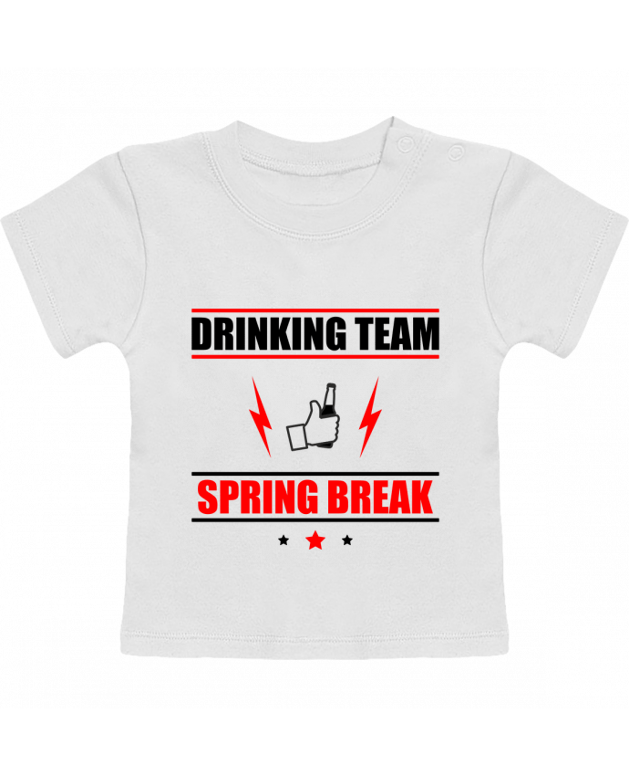 Camiseta Bebé Manga Corta Drinking Team Spring Break manches courtes du designer Benichan