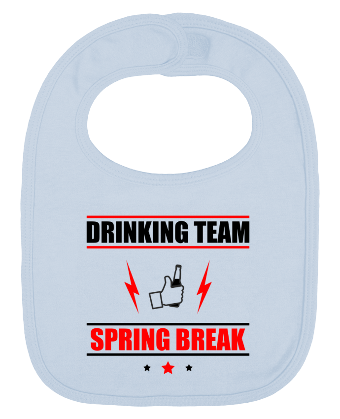 Bavoir bébé uni Drinking Team Spring Break par Benichan