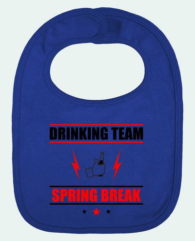 Bavoir bébé uni Drinking Team Spring Break par Benichan