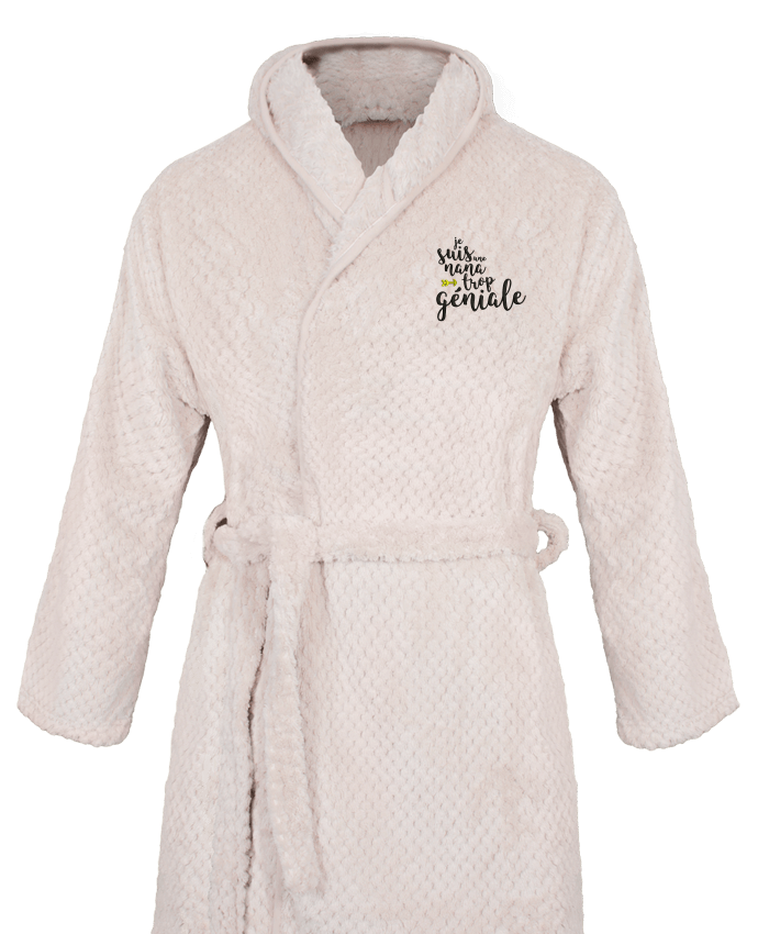 Bathrobe Women Soft Coral Fleece Je suis une nana trop géniale by tunetoo