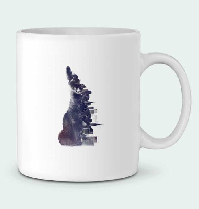 Ceramic Mug Fox from the city by robertfarkas