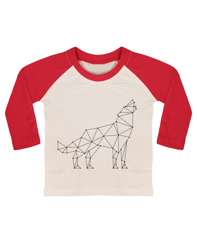 T-shirt baby Baseball long sleeve wolf - geometry by /wait-design