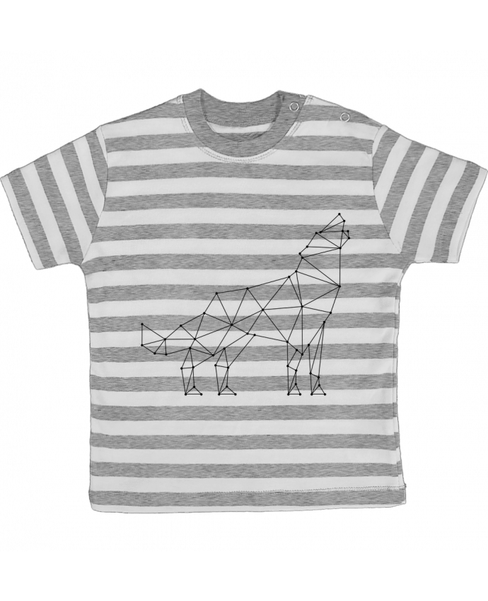 Camiseta Bebé a Rayas wolf - geometry por /wait-design