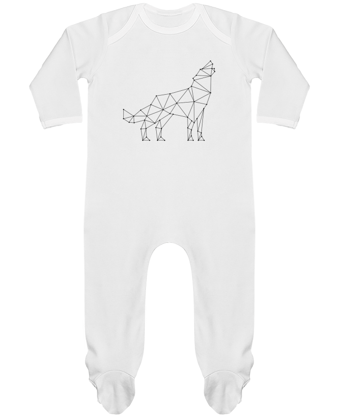 Baby Sleeper long sleeves Contrast wolf - geometry by /wait-design