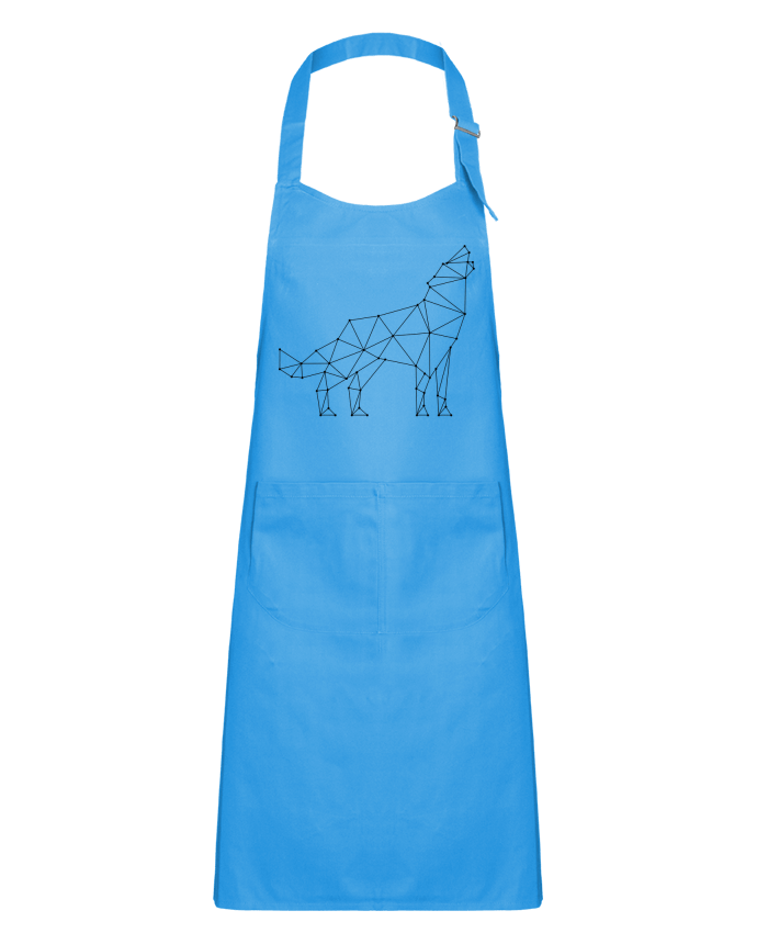 Kids chef pocket apron wolf - geometry by /wait-design