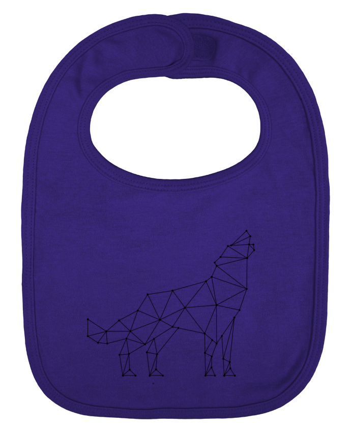 Baby Bib plain and contrast wolf - geometry by /wait-design