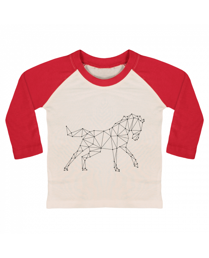 T-shirt baby Baseball long sleeve horse - géométrique by /wait-design
