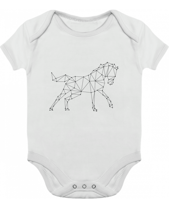 Body bébé manches contrastées horse - géométrique par /wait-design