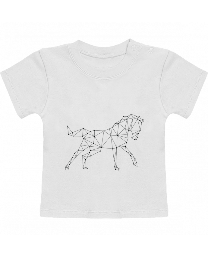 T-Shirt Baby Short Sleeve horse - géométrique manches courtes du designer /wait-design