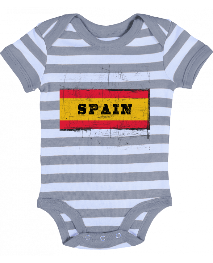 Baby Body striped Drapeau espagnol - Les Caprices de Filles