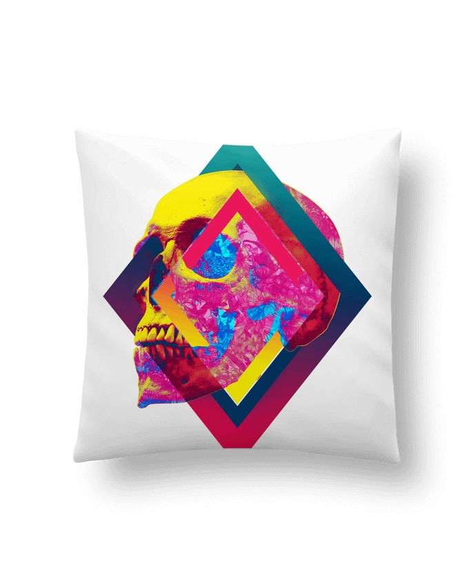 Cushion synthetic soft 45 x 45 cm Lifeful Skull by ali_gulec