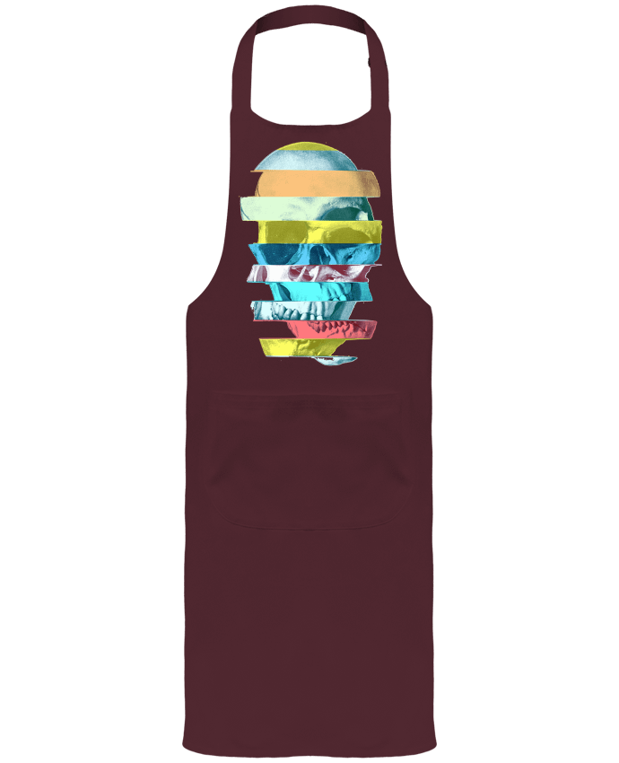 Tablier avec poches Glitch Skull par ali_gulec