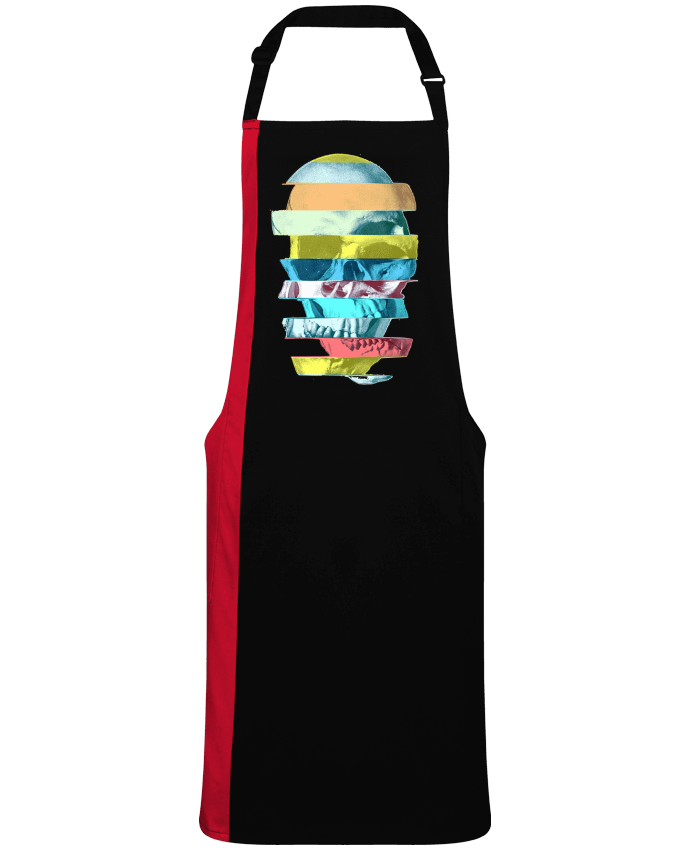 Tablier bicolore Glitch Skull par  ali_gulec