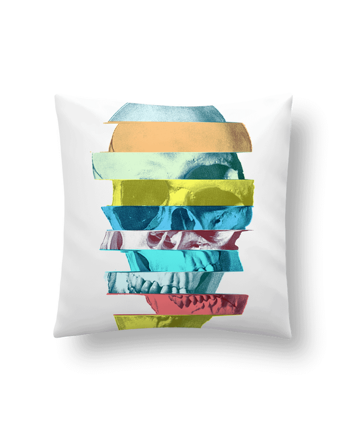 Cushion synthetic soft 45 x 45 cm Glitch Skull by ali_gulec
