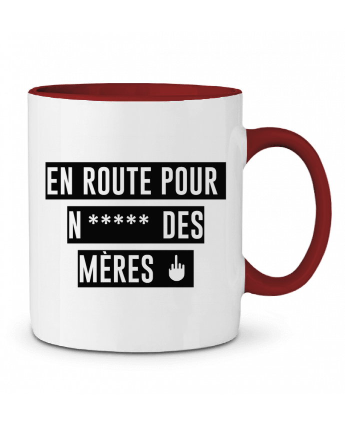 Mug bicolore En route pour N***** des mères tunetoo