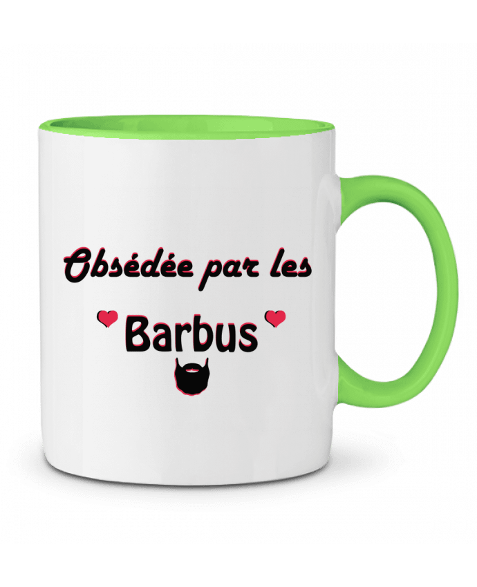 Mug bicolore Obsédée par les barbus tunetoo