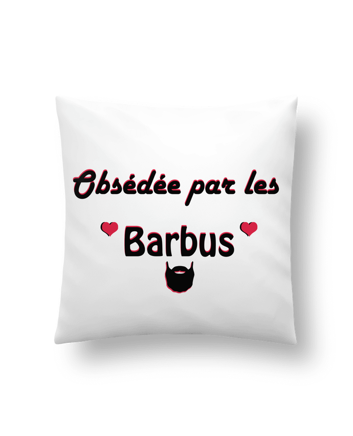 Cushion synthetic soft 45 x 45 cm Obsédée by les barbus by tunetoo