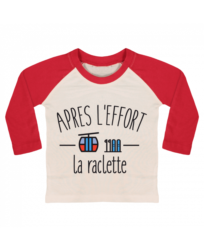 Tee-shirt Bébé Baseball ML Après l'effort, la raclette par FRENCHUP-MAYO