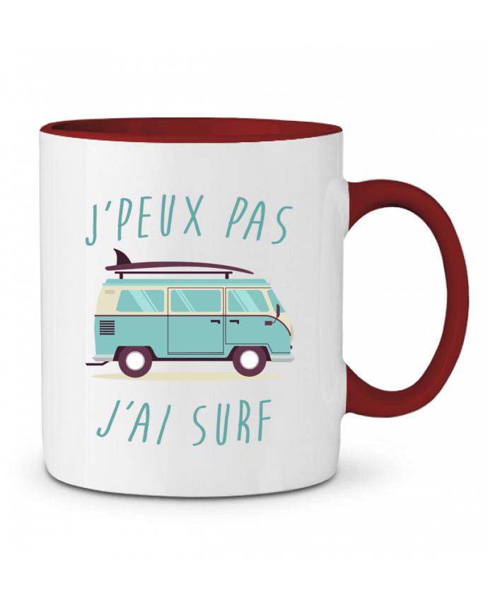Mug bicolore Je peux pas j'ai surf FRENCHUP-MAYO