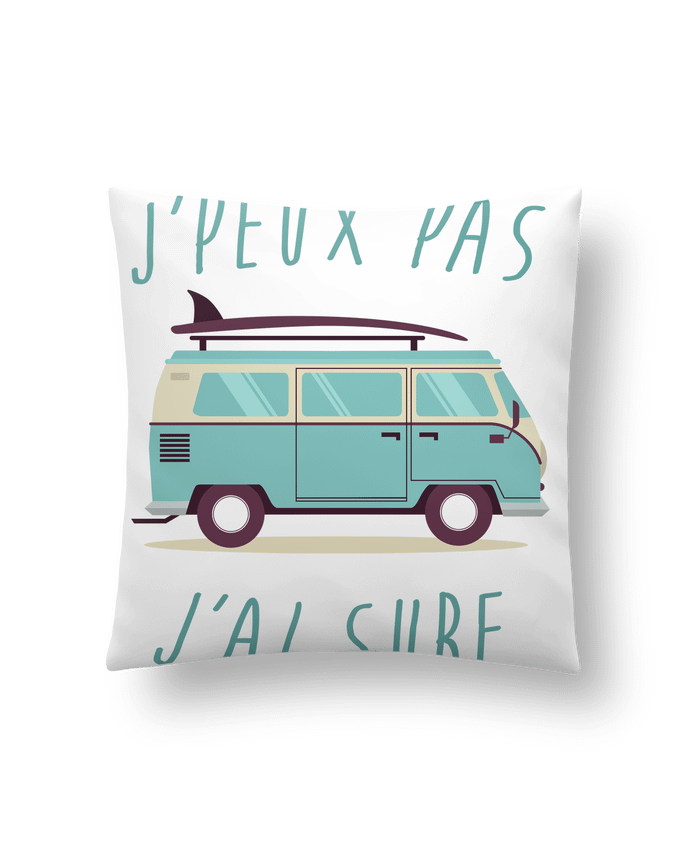 Cushion synthetic soft 45 x 45 cm Je peux pas j'ai surf by FRENCHUP-MAYO