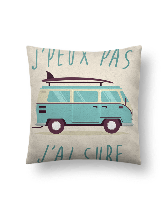 Cushion suede touch 45 x 45 cm Je peux pas j'ai surf by FRENCHUP-MAYO