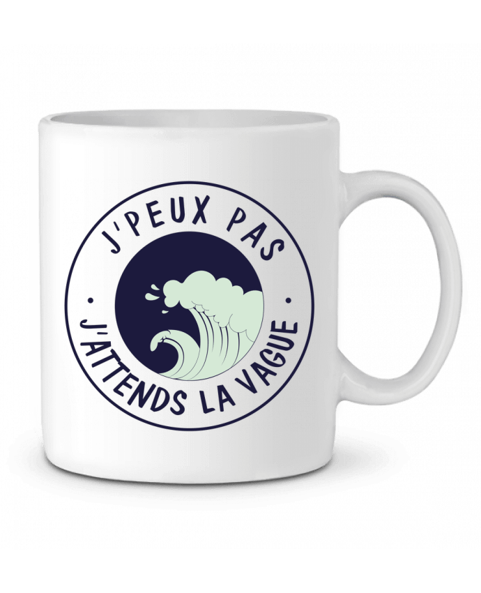 Taza Cerámica Je peux pas j'attends la vague por FRENCHUP-MAYO