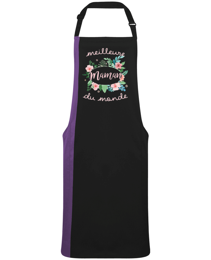 Two-tone long Apron Meilleure maman du monde by  FRENCHUP-MAYO