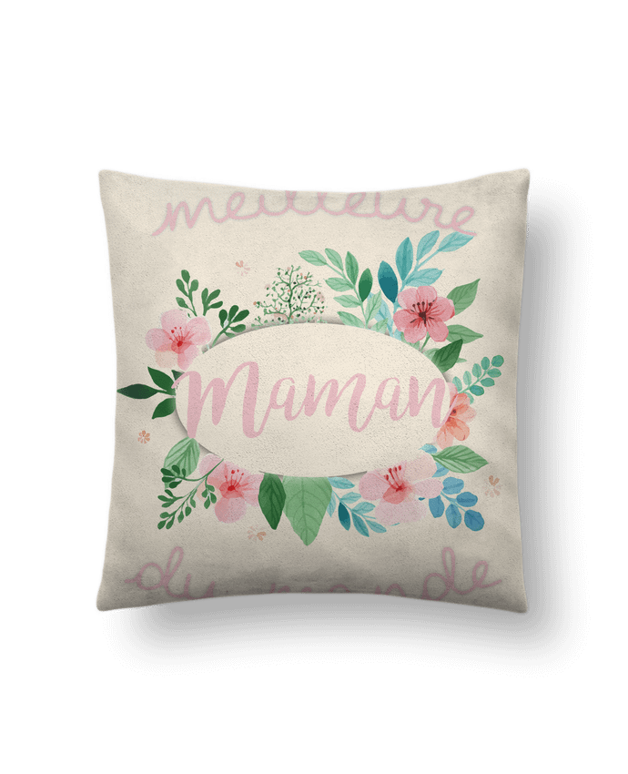 Coussin suédine Meilleure maman du monde par FRENCHUP-MAYO