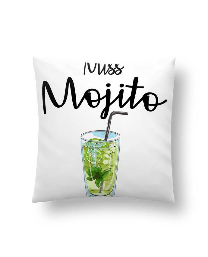 Cushion synthetic soft 45 x 45 cm Miss Mojito by FRENCHUP-MAYO