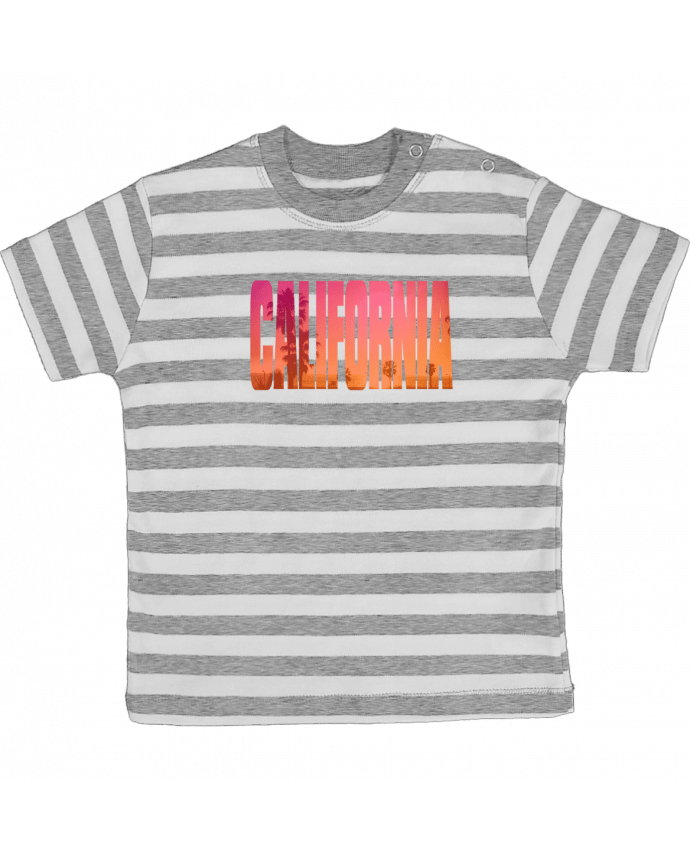 Camiseta Bebé a Rayas California por justsayin