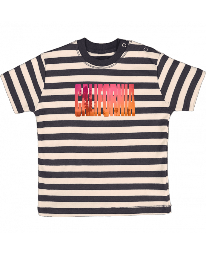 T-shirt baby with stripes California by justsayin