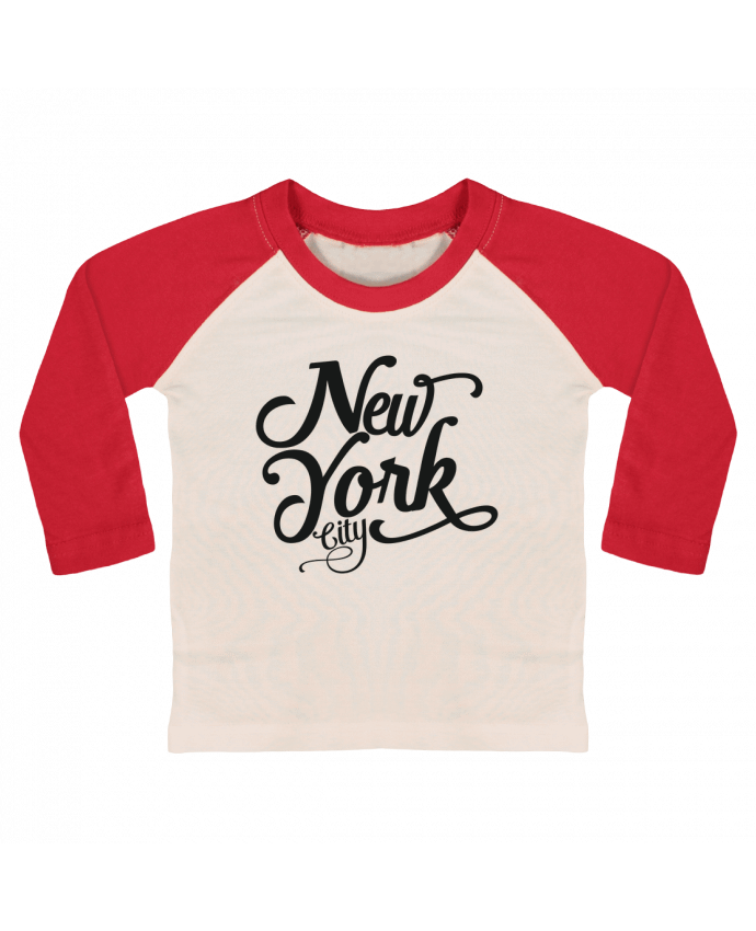 Tee-shirt Bébé Baseball ML New York City par justsayin
