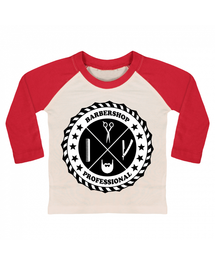 Tee-shirt Bébé Baseball ML BARBERSHOP BLASON par SG LXXXIII