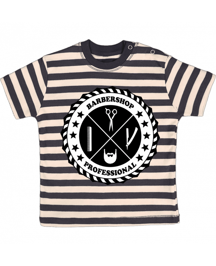 T-shirt baby with stripes BARBERSHOP BLASON by SG LXXXIII