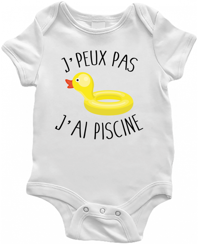 Baby Body Je peux pas j'ai piscine by FRENCHUP-MAYO