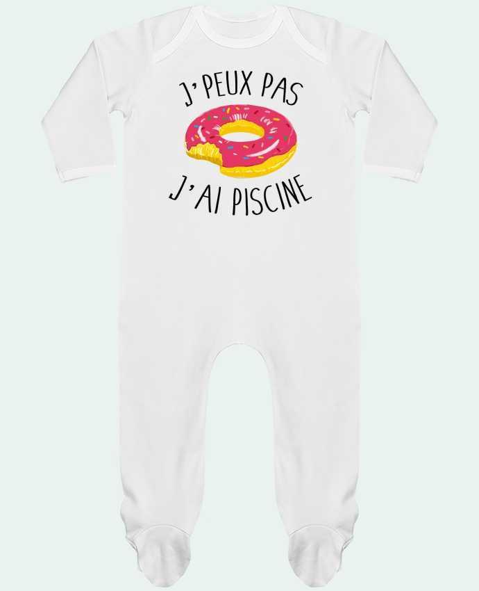 Baby Sleeper long sleeves Contrast Je peux pas j'ai piscine by FRENCHUP-MAYO