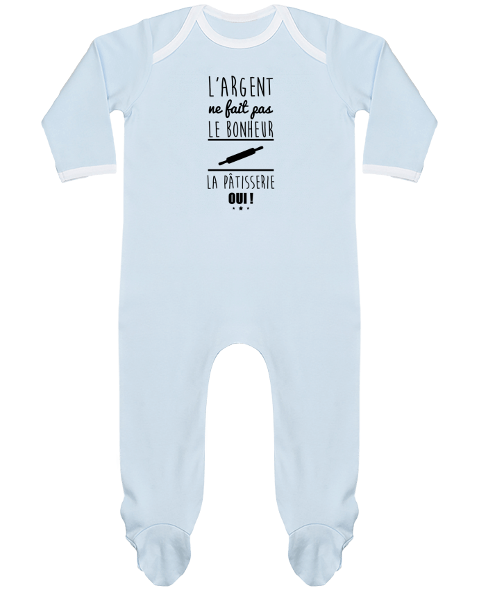 Baby Sleeper long sleeves Contrast L'argent ne fait pas le bonheur la pâtisserie oui ! by Benichan