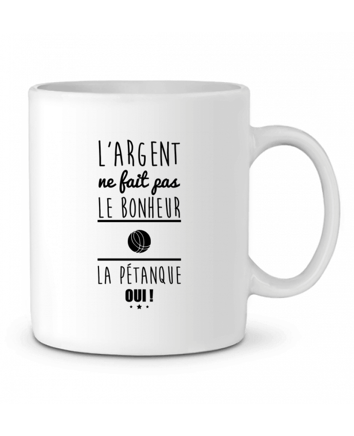 Mug  L'argent ne fait pas le bonheur la pétanque oui ! par Benichan