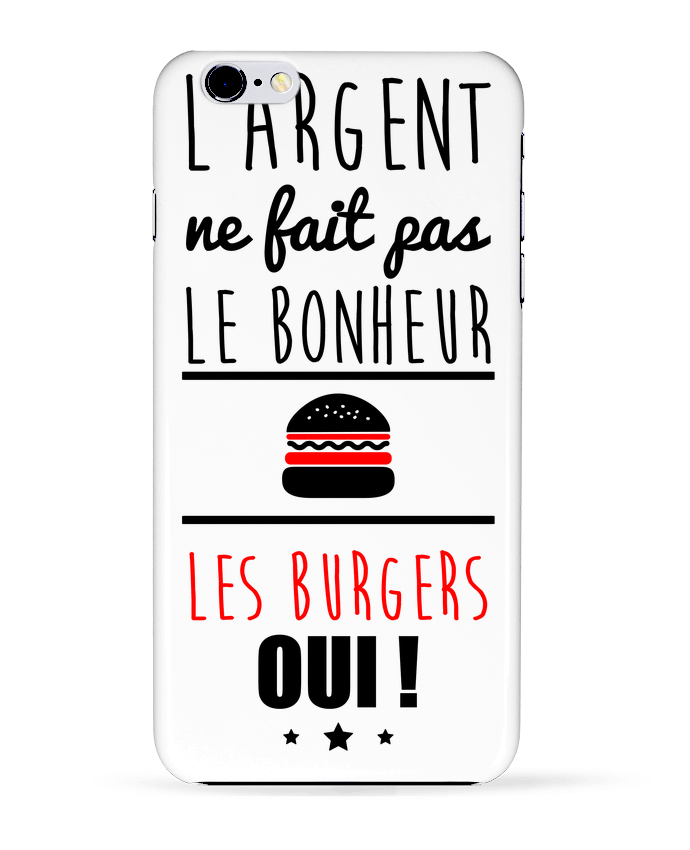 Carcasa Iphone 6+ L'argent ne fait pas le bonheur les burgers oui ! de Benichan