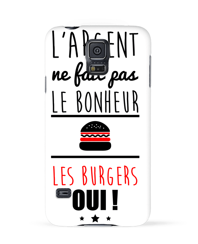 Coque Samsung Galaxy S5 L'argent ne fait pas le bonheur les burgers oui ! par Benichan