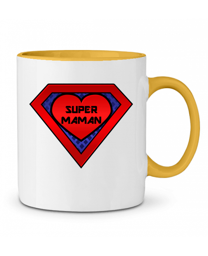 Two-tone Ceramic Mug Super maman FRENCHUP-MAYO