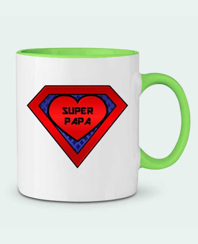 Two-tone Ceramic Mug Super papa FRENCHUP-MAYO