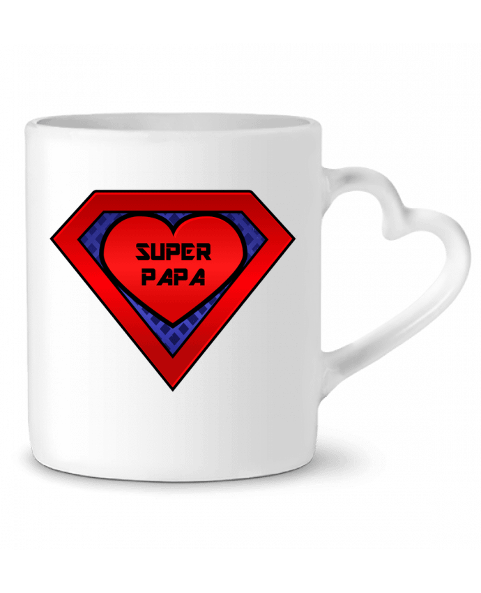 Mug Heart Super papa by FRENCHUP-MAYO